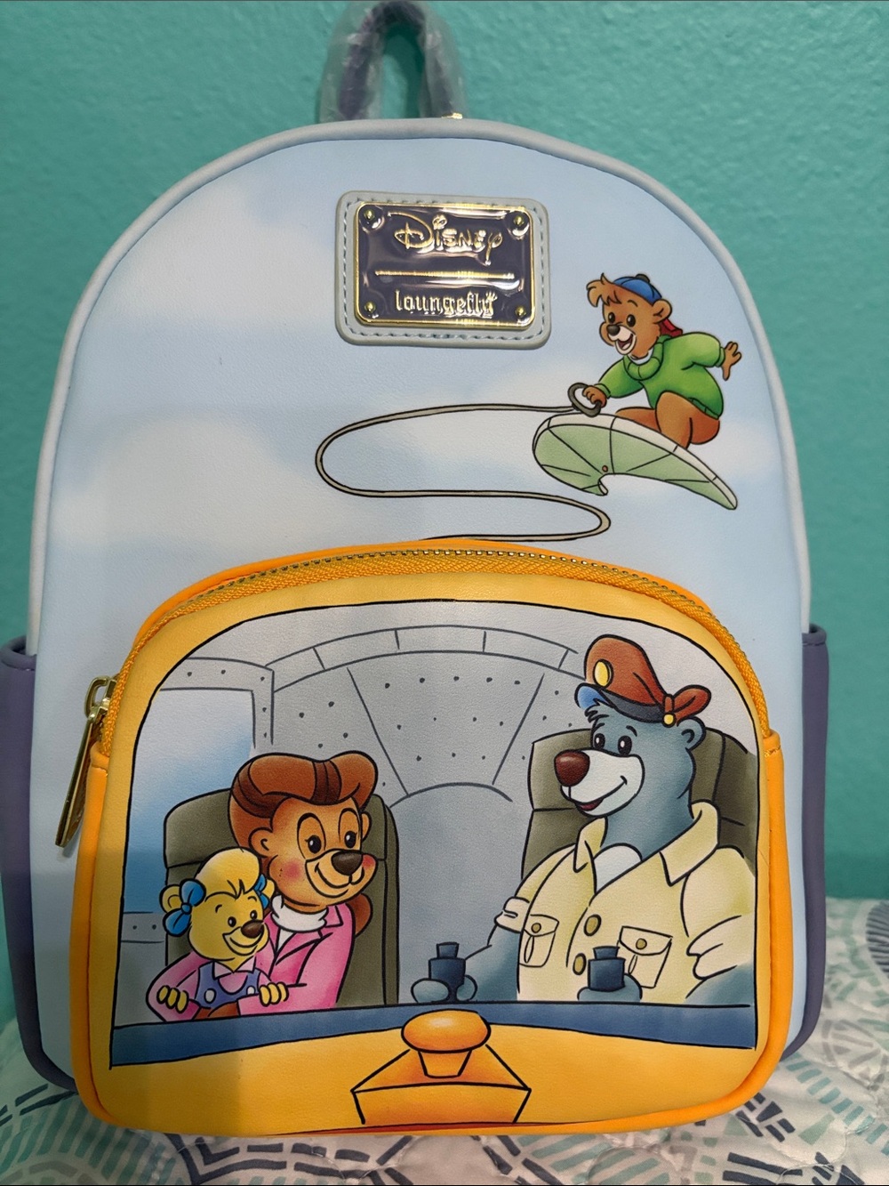 Rare Loungefly Disney TaleSpin Plane Portrait Baloo Kit Rebecca Molly Backpack